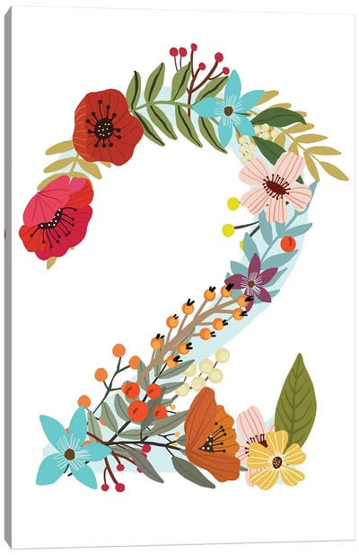 Floral Two Canvas Art Print - Number Art
