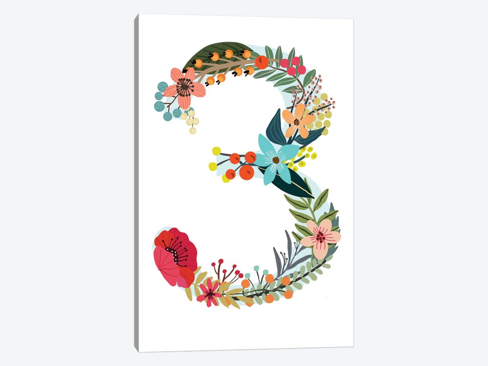 Floral Three by Mia Charro 1-piece Canvas Print