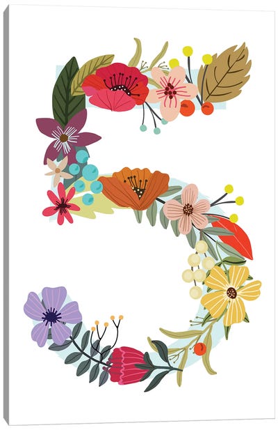 Floral Five Canvas Art Print - Mia Charro