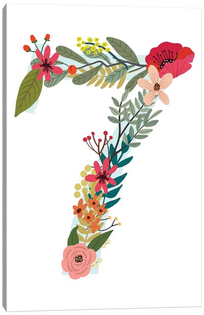 Floral Seven Canvas Art Print - Mia Charro