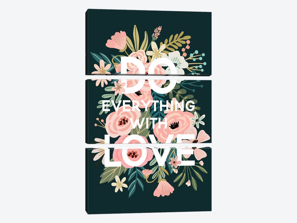 Do Everything With Love by Mia Charro 3-piece Canvas Wall Art