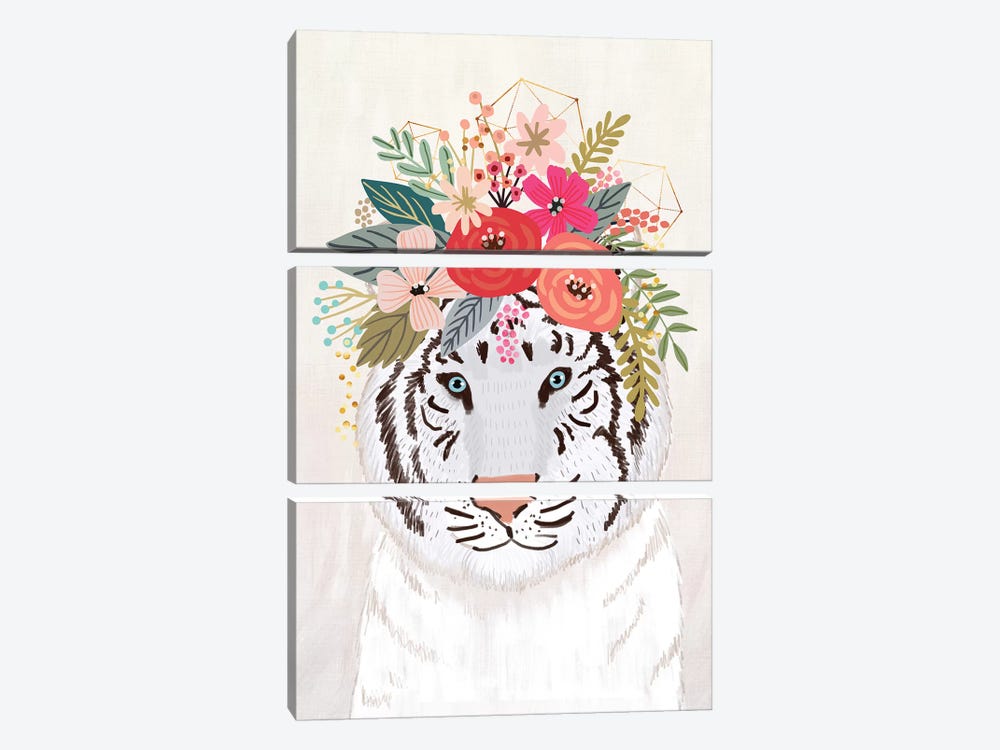 White Tiger by Mia Charro 3-piece Canvas Art
