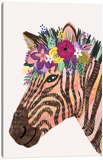 Zebra Canvas Art Print - Mia Charro