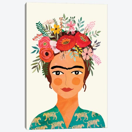 Frida Canvas Print #MIO130} by Mia Charro Canvas Wall Art