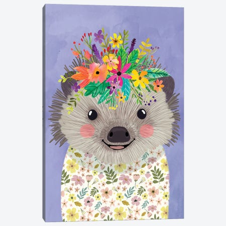 Hedgehog Canvas Print #MIO132} by Mia Charro Canvas Artwork
