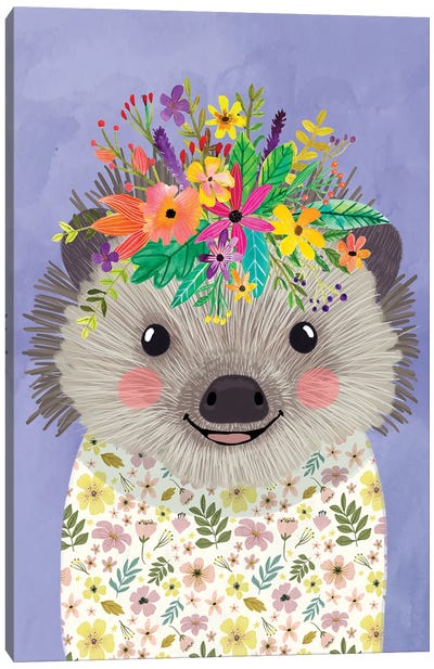 Hedgehog Canvas Art Print - Mia Charro