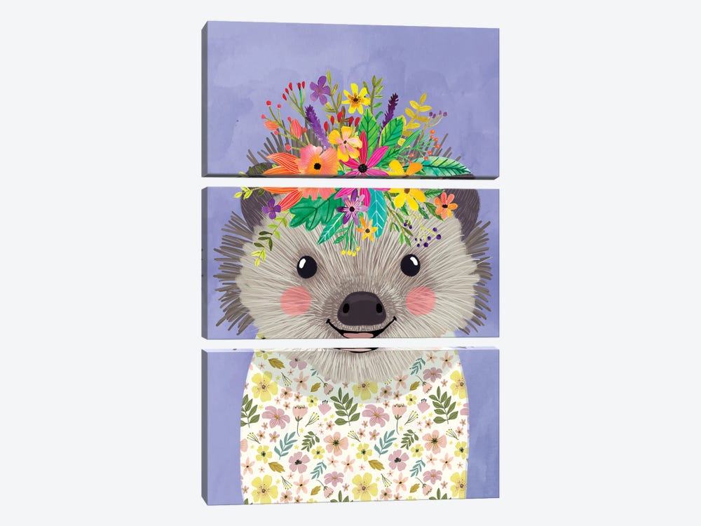 Hedgehog by Mia Charro 3-piece Canvas Wall Art