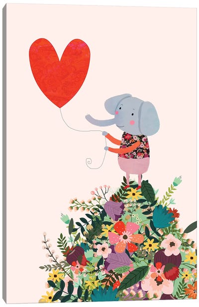 Elephant Heart Canvas Art Print - Mia Charro