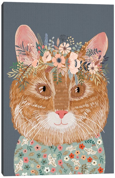 Ginger Cat Canvas Art Print - Mia Charro