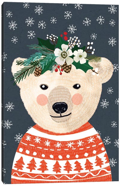 Polar Bear Canvas Art Print - Mia Charro