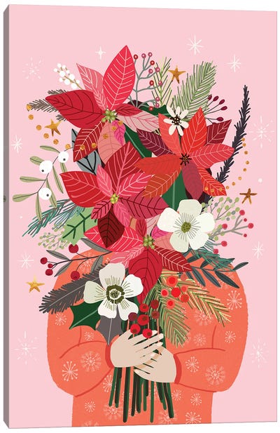 Christmas Bouquet Canvas Art Print - Mia Charro