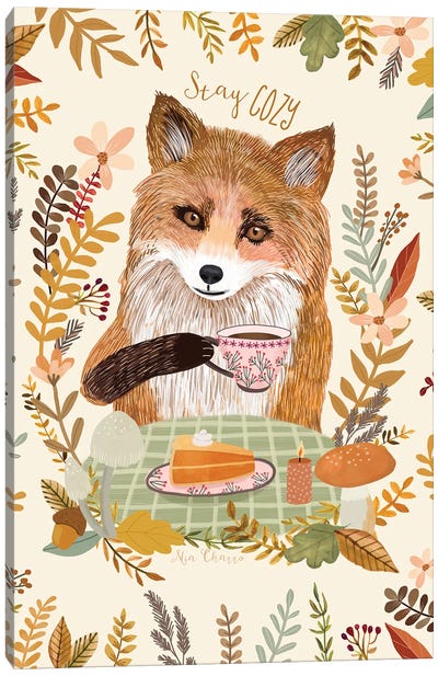 Fox Tea V Canvas Art Print - Tea Art