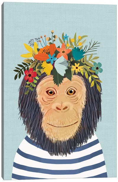 Monkey Canvas Art Print - Monkey Art
