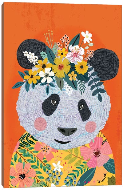 Panda Butterfly Canvas Art Print - Mia Charro