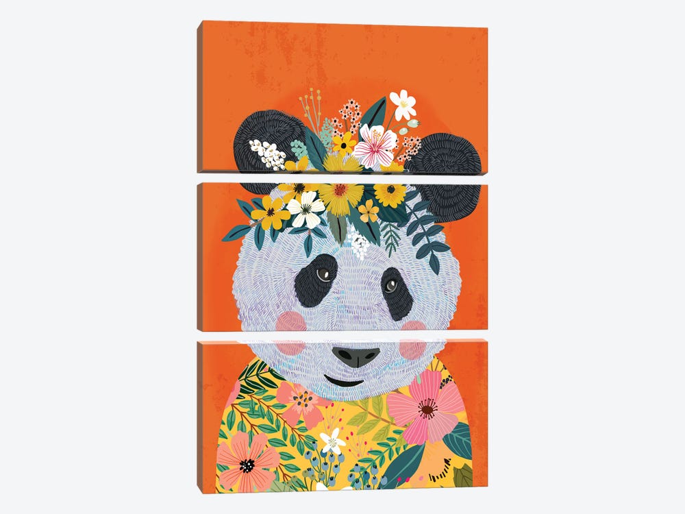 Panda Butterfly by Mia Charro 3-piece Art Print