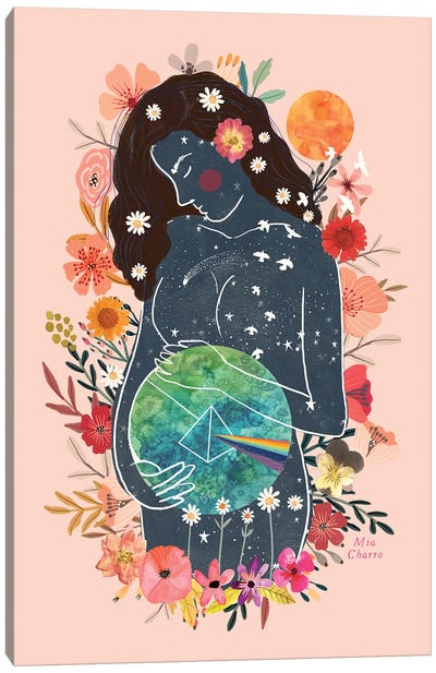 Pregnant-Gaia Canvas Art Print - Mia Charro