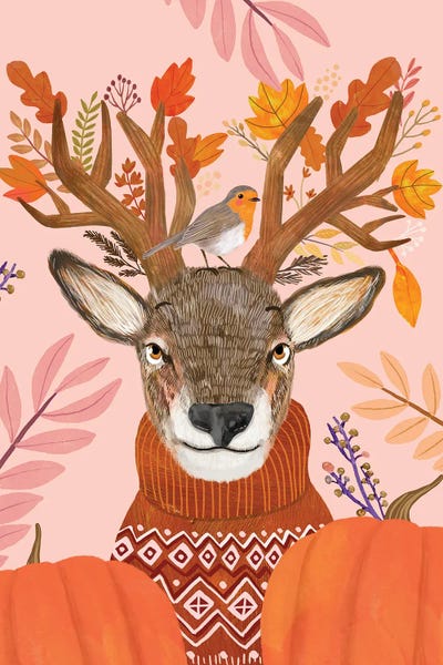 Reindeer: Reindeer Pink by Mia Charro