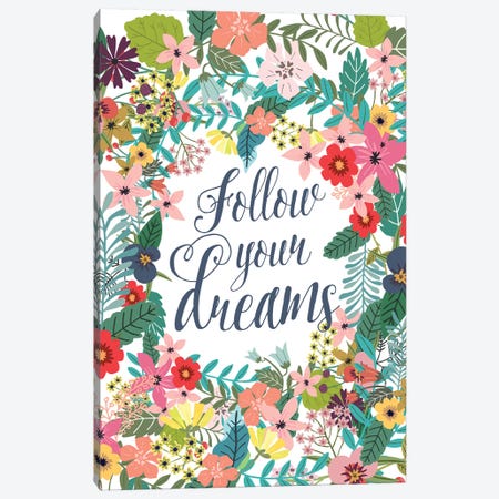 Follow Your Dreams Canvas Print #MIO18} by Mia Charro Canvas Wall Art