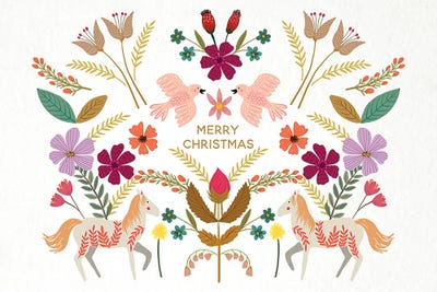 Xmas Folk III by Mia Charro canvas print