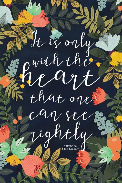 It Is Only With The Heart by Mia Charro wall art