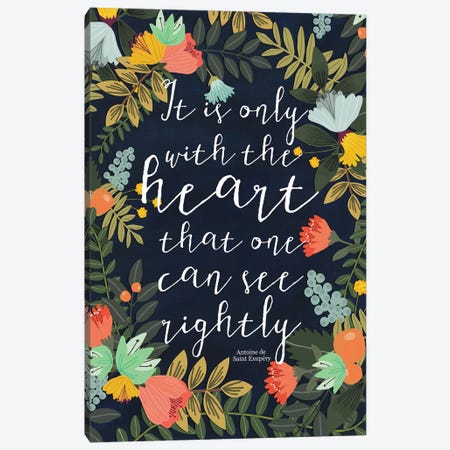 It Is Only With The Heart Canvas Print #MIO25} by Mia Charro Canvas Art