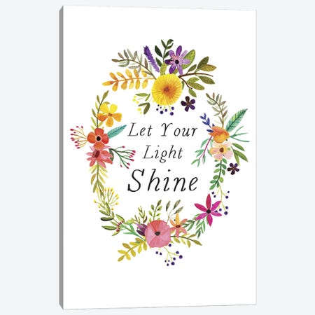 Let Your Light Shine Canvas Print #MIO26} by Mia Charro Canvas Art