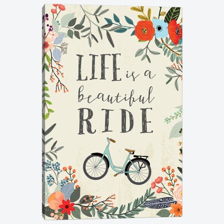 Life Is A Beautiful Ride Canvas Print #MIO29} by Mia Charro Art Print