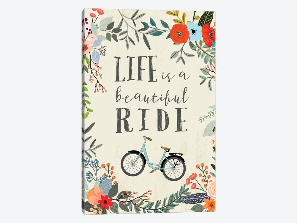Life Is A Beautiful Ride by Mia Charro 1-piece Art Print