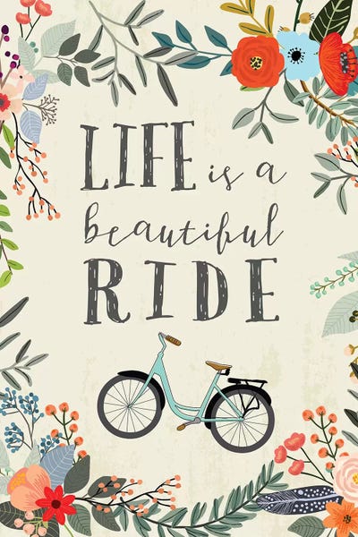 Kids Transportation Art: Life Is A Beautiful Ride by Mia Charro