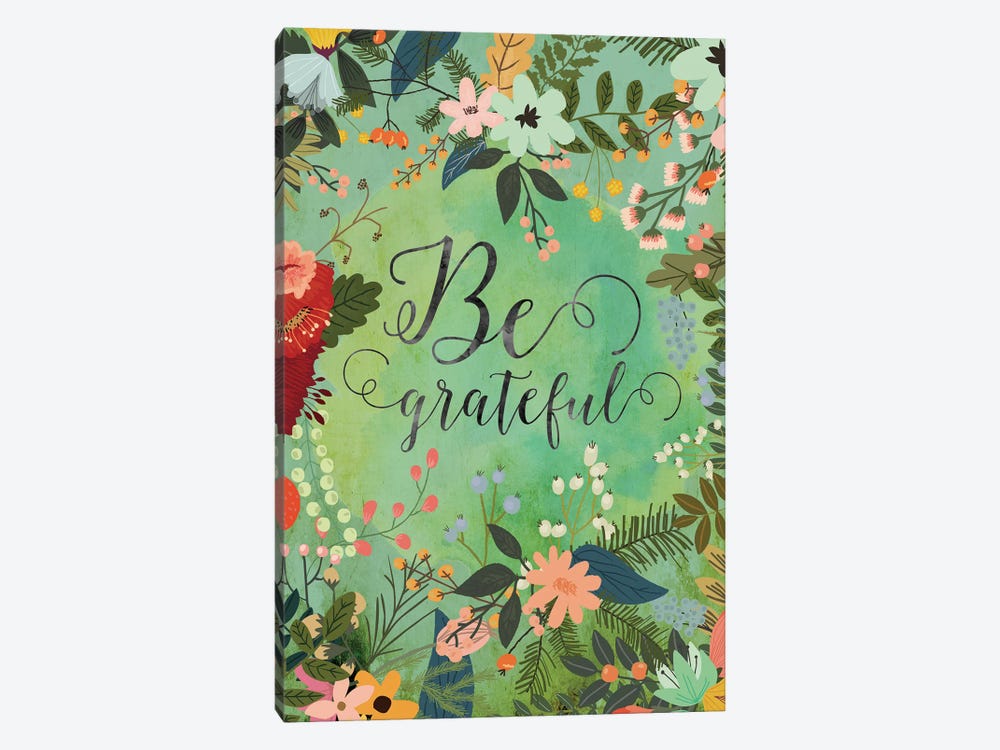 Be Grateful by Mia Charro 1-piece Canvas Art Print