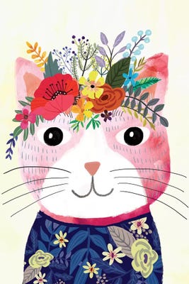 Mafi The Cat Canvas Art by Mia Charro | iCanvas
