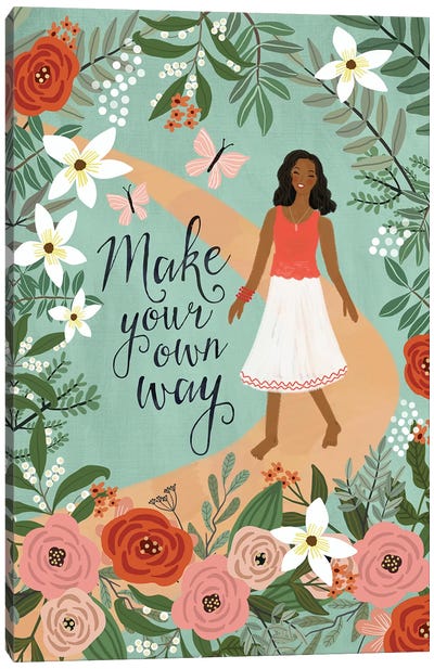 Make Your Own Way Canvas Art Print - Art for Girls