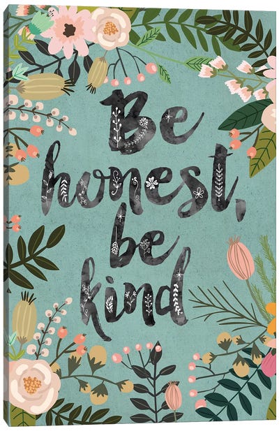 Be Honest, Be Kind Canvas Art Print - Bohemian Flair 