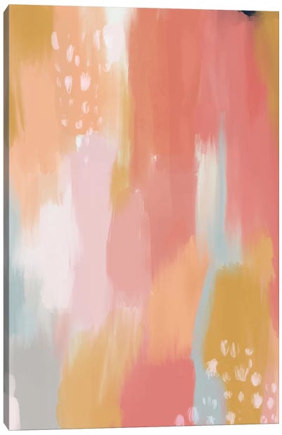 Pink Sky Canvas Art Print - Marble & Blush