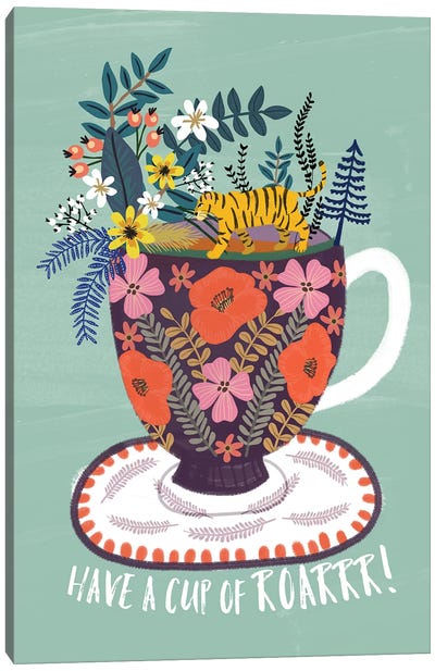 Tea Canvas Art Print - Pottery Still Life