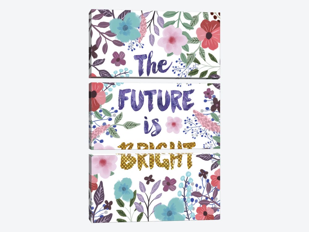 The Future Is Bright by Mia Charro 3-piece Canvas Wall Art