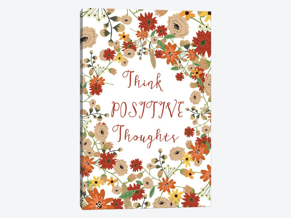 Think Positive Thougths by Mia Charro 1-piece Canvas Print