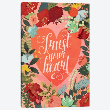 Trust Your Heart Canvas Print #MIO50} by Mia Charro Canvas Art