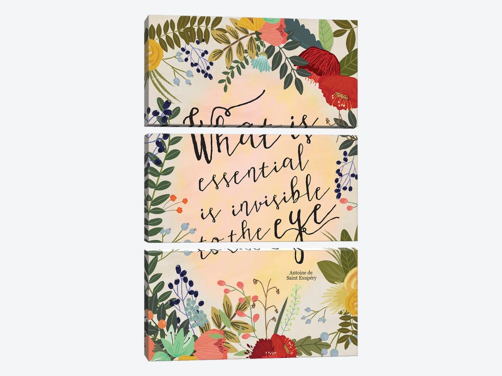 What Is Essential… by Mia Charro 3-piece Canvas Print
