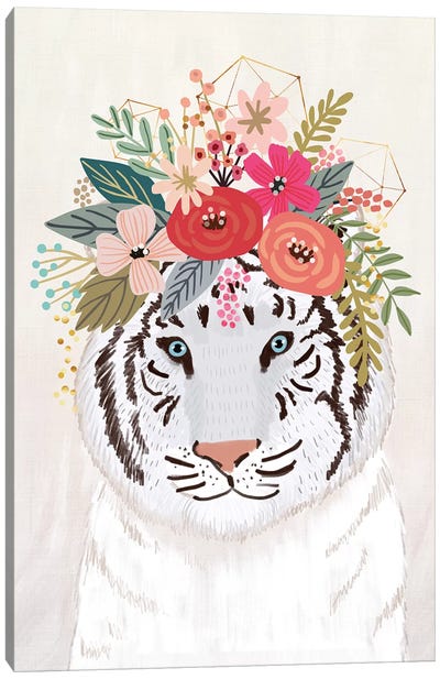 White Tiger Canvas Art Print