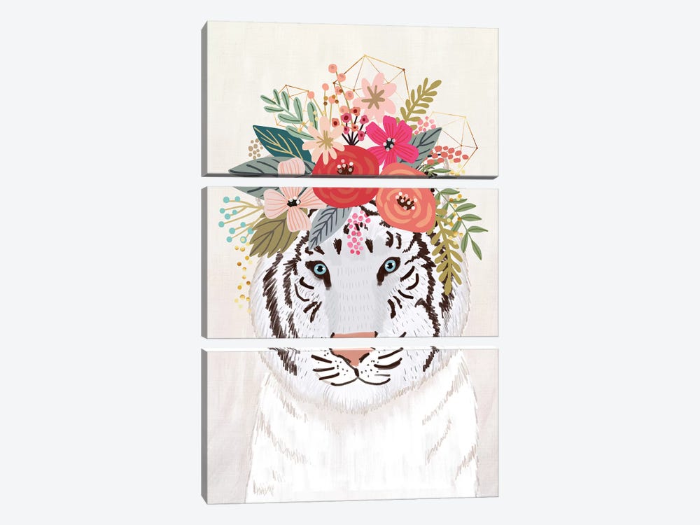 White Tiger by Mia Charro 3-piece Art Print