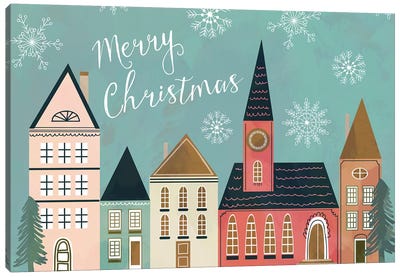 Xmas Village Canvas Art Print - Christmas Signs & Sentiments