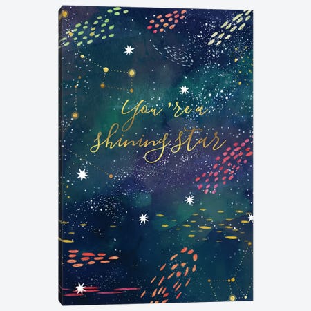 You Are A Shining Star Canvas Print #MIO62} by Mia Charro Canvas Print