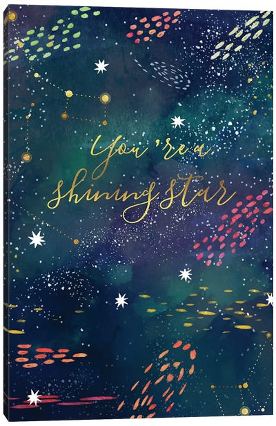 You Are A Shining Star Canvas Art Print - Mia Charro