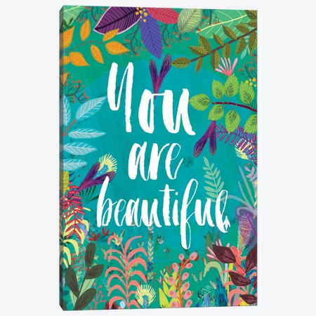 You Are Beautiful Canvas Print #MIO63} by Mia Charro Canvas Art Print
