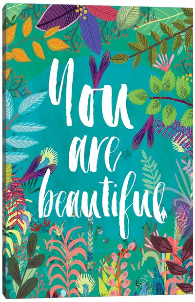 You Are Beautiful Canvas Art Print - Mia Charro