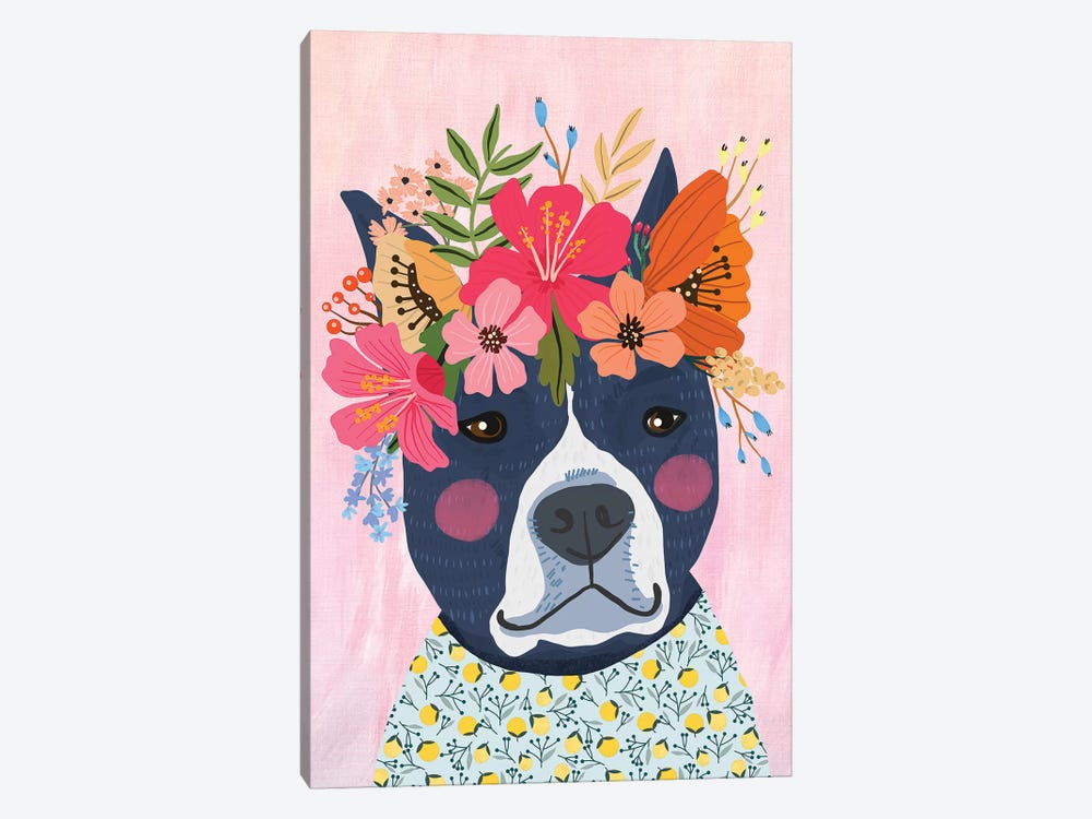 Blue Puppy by Mia Charro 1-piece Canvas Print