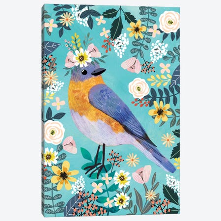 Bluebird Canvas Print #MIO68} by Mia Charro Canvas Print