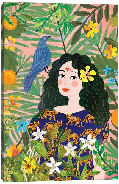Boho Lady Canvas Art Print - Mia Charro
