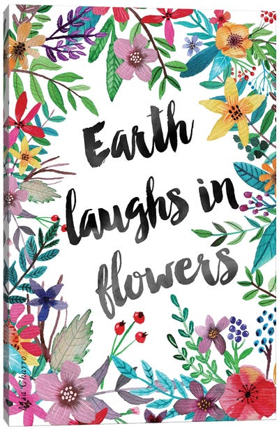 Earth Laughs In Flowers I Canvas Art Print - Mia Charro